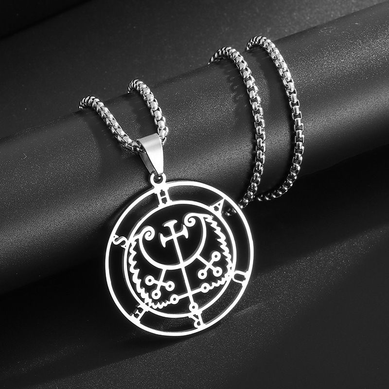 Necklace Devil Seal Pendant men women Satan Baram stainless steel necklace CRRSHOP unisex jewelry