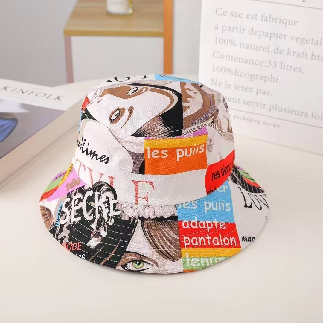 Colorful Cotton Fashion Design Full Printed Bucket Hats