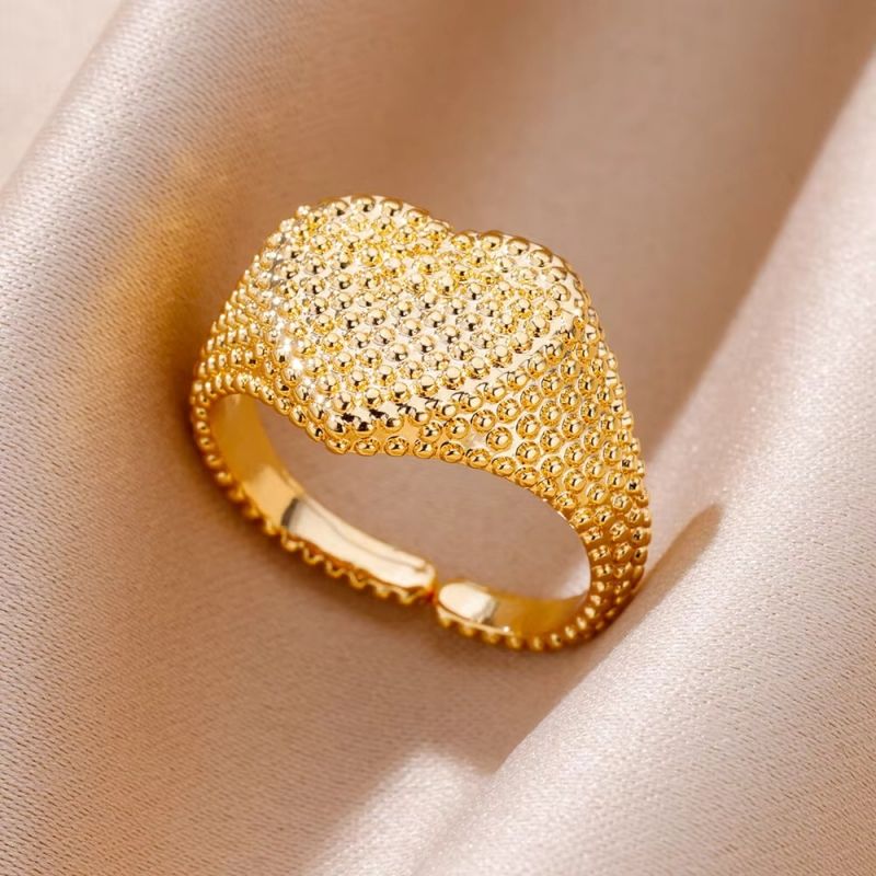 Double layered cross ring Open ring  adjustable couple rings Light luxury  high end feel