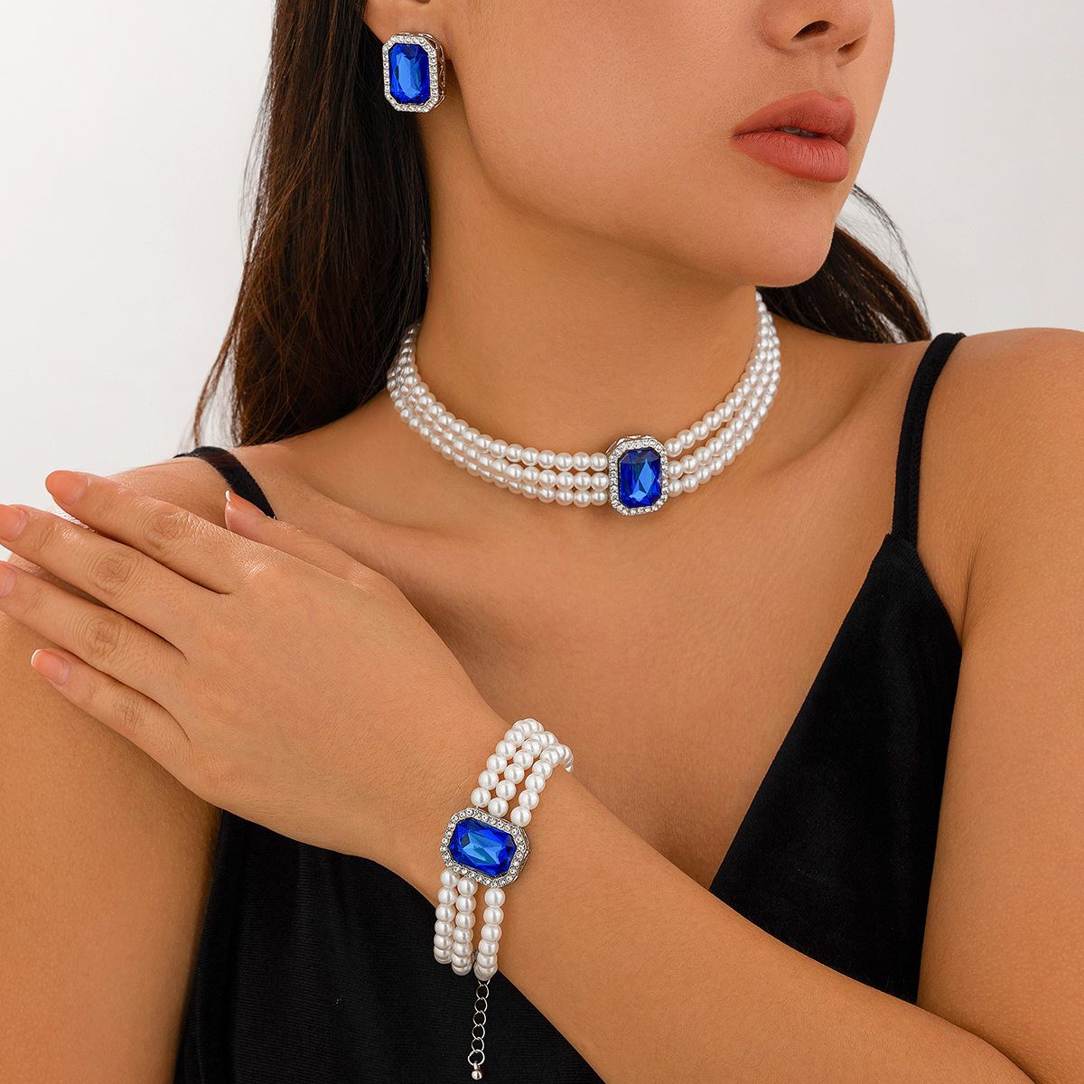Light luxury high-end pearl necklace set, Christmas gift, friend gift