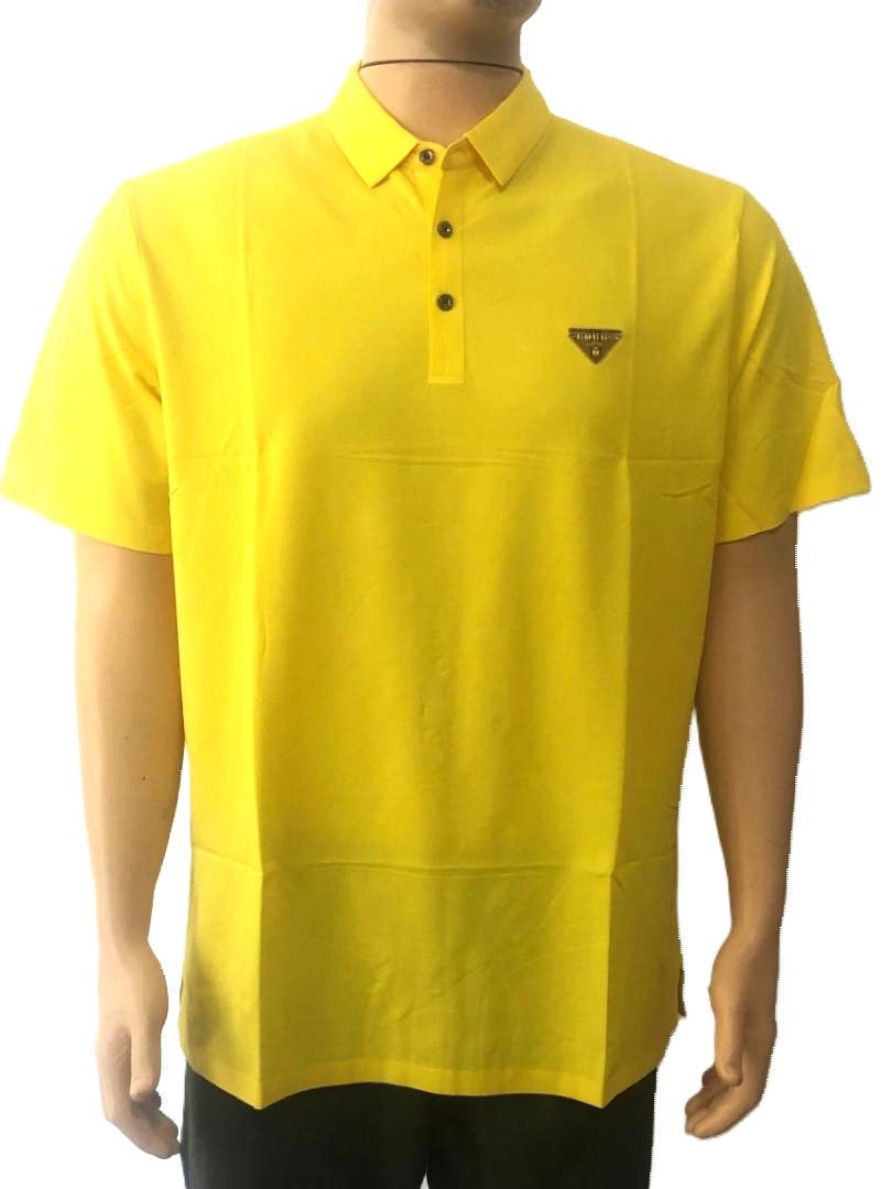 New Apparel Short Sleeve High-End Polo Shirt with Embroidery Men Shirt Men Polo 100% Cotton Lacoste (YELLOW)