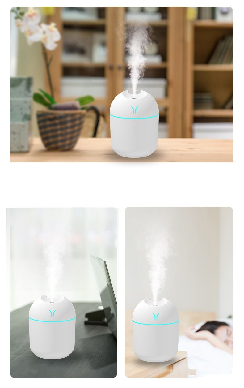 250ML Mini Air Humidifier USB Car Purifier With LED Lamp