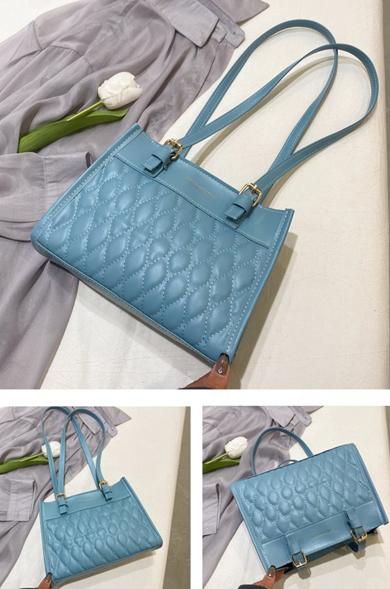 Women's Shoulder Bag New Rhombus Embroidery Women's Bag Cross Body Bag Fashion Tote Bag
