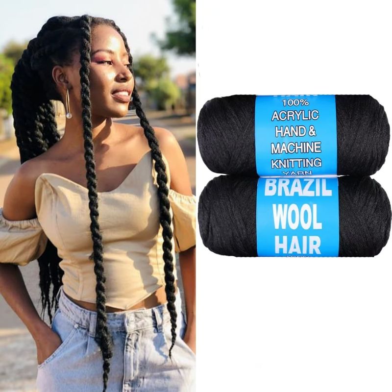 African wig braids African thread ball dreadlocks wig wool extensions BRAZIL WOOL HAIR