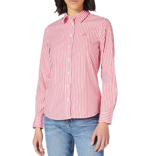 Women's Striped Shirt Blouse - Classic Striped Design - Soft Fabric