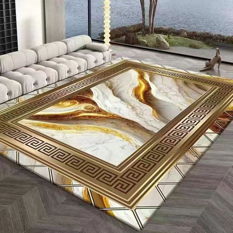 NEW Golden diamond velvet living room carpet Sofa, coffee table, carpet Bedroom and study blanket, anti slip floor mat