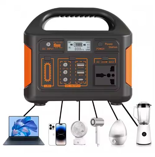 300W/500W New Energy Outdoor Power Supply Mobile Solar System AU Plug Emergency Power Outage Portable Solar Power Station with Inverter for Emergency Household (NO SOLAR PANEL)