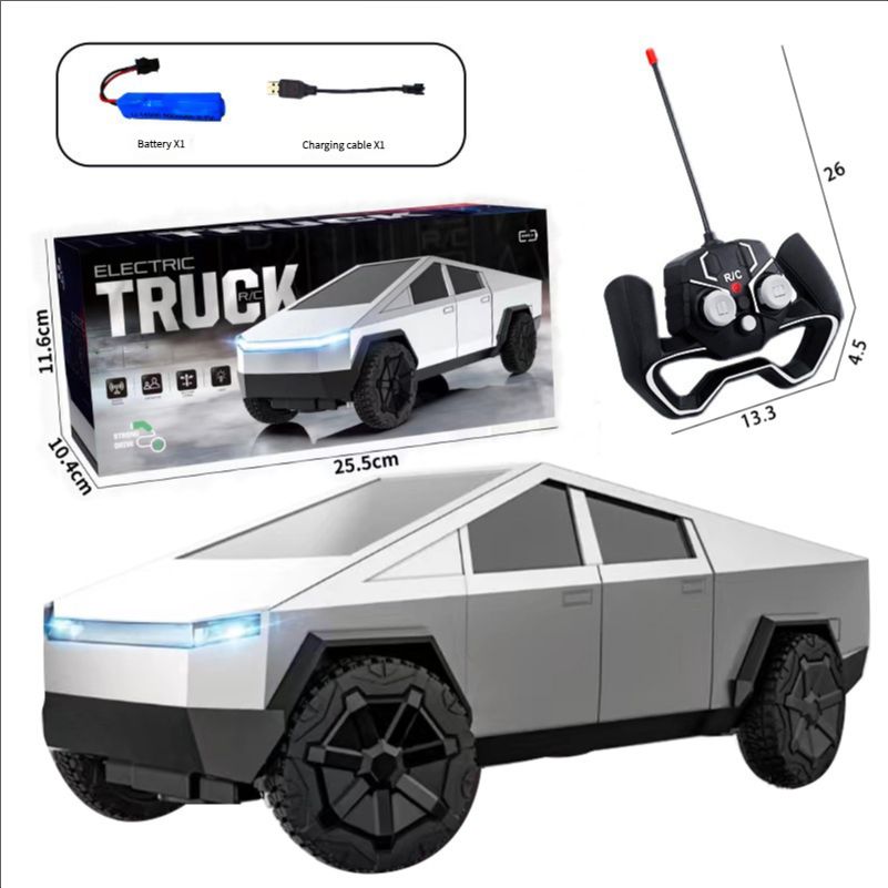 Tesla Cyber Pickup Remote Control Car Children's Toy Car Drop resistant Simulation Car Model Boy Gift