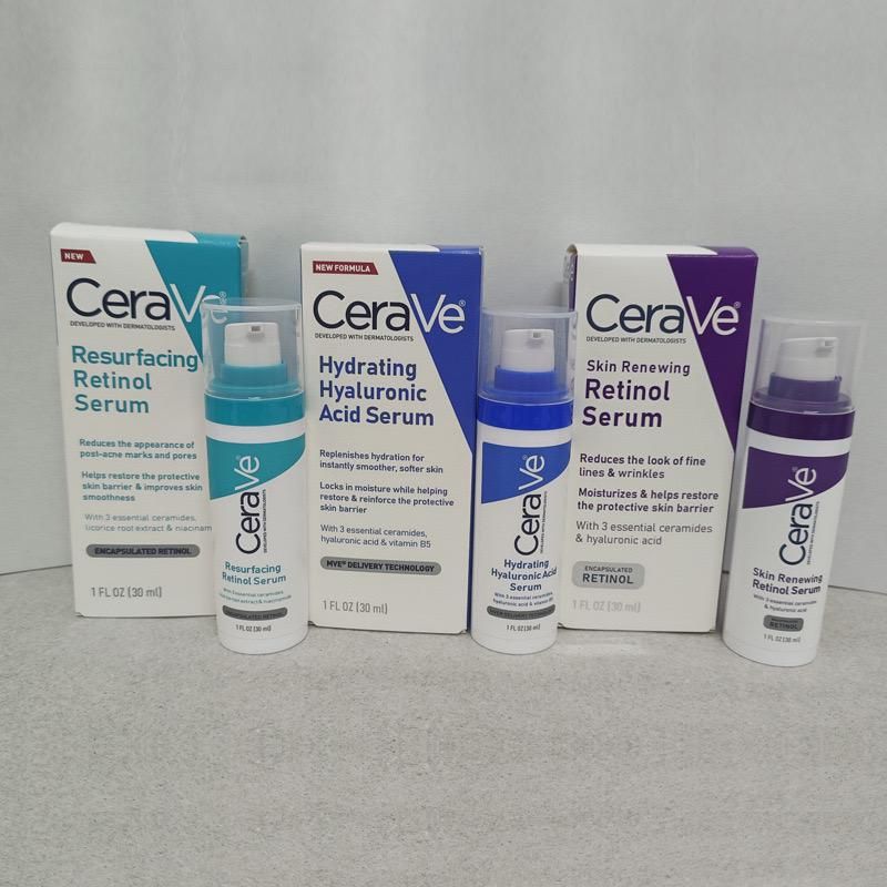 CeraVes 30ML/1OZ Anti Aging Skin Renewing Resurfacing Retinol and  Hydrating Hyaluronic Acid Serum
