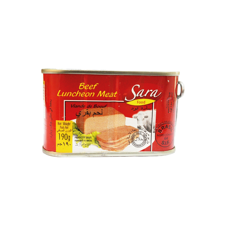 Sara Food Luncheon Meat: Beef Flavor Trapez-190g