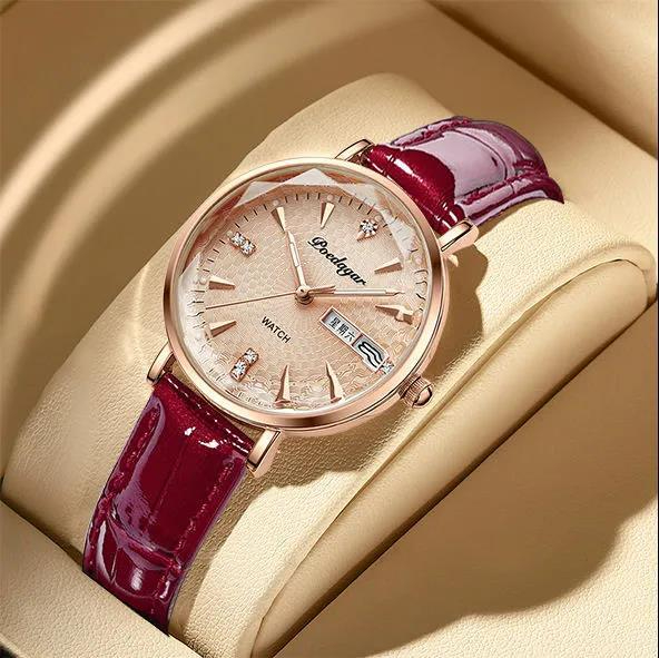 Women's New Waterproof Luminous Watch Double Calendar Ultra-Thin Watch