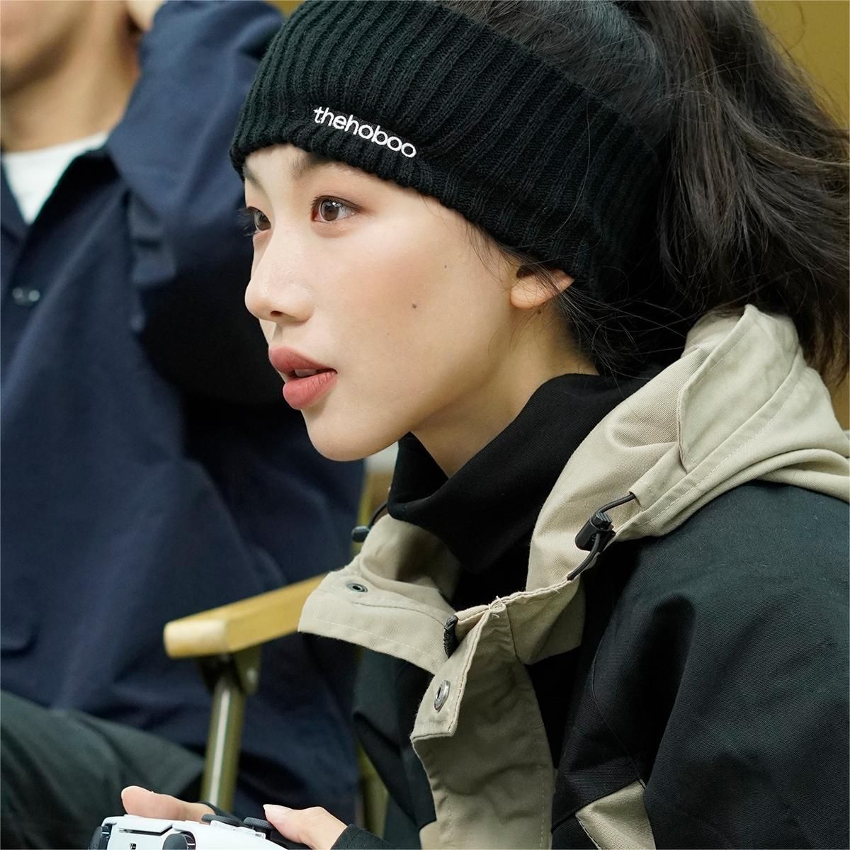 1335 Men's and Women's Simple Letter Stripe Knitted Hairband Wide Brim Sports Hairband