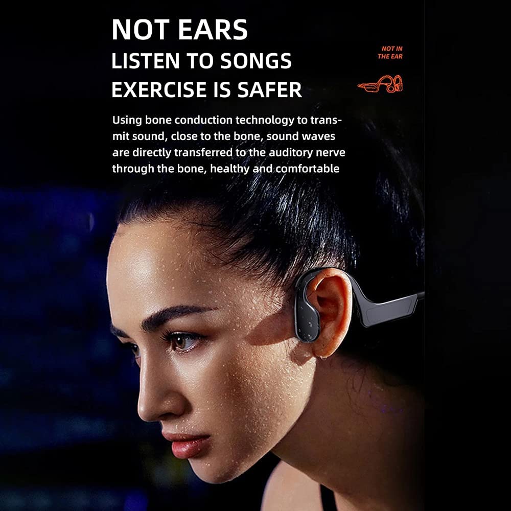 X1 Wireless Bone Conduction Headphone Bluetooth 5.1 Headset Waterproof Sweatproof Sport Stereo Headphone for Running Riding
