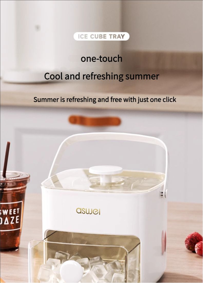 Press the ice cube mold, make the ice box, freeze the ice ball artifact, grinding tool, large capacity ice storage, household food grade refrigerator