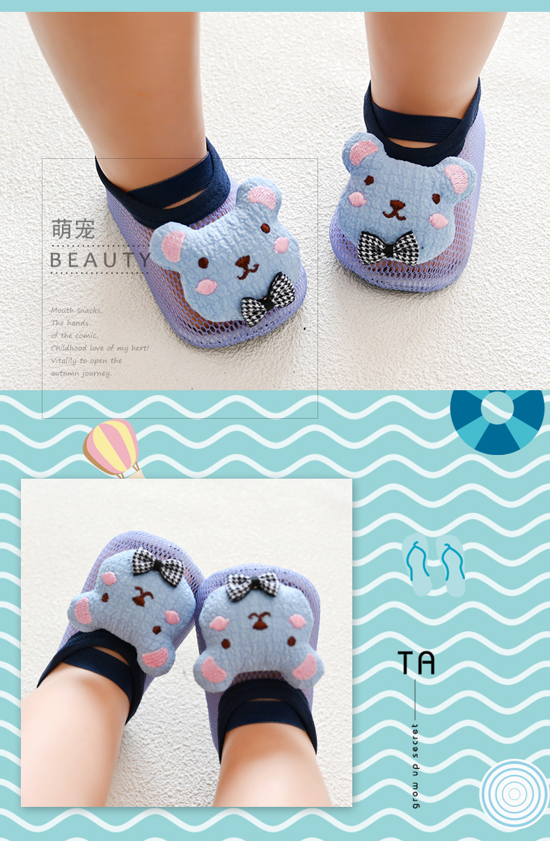DX62 Low Cut Socks Toddler Baby Boys Girls Non Slip Summer Breathable First Walk Prewalker Floor Soft Socks Shoes