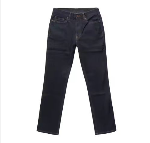 ZARA Men's High-Quality 501 Style Casual Jeans Plain Dyed Denim Single Button Mid Waist Straight Style Men's Jeans Pants