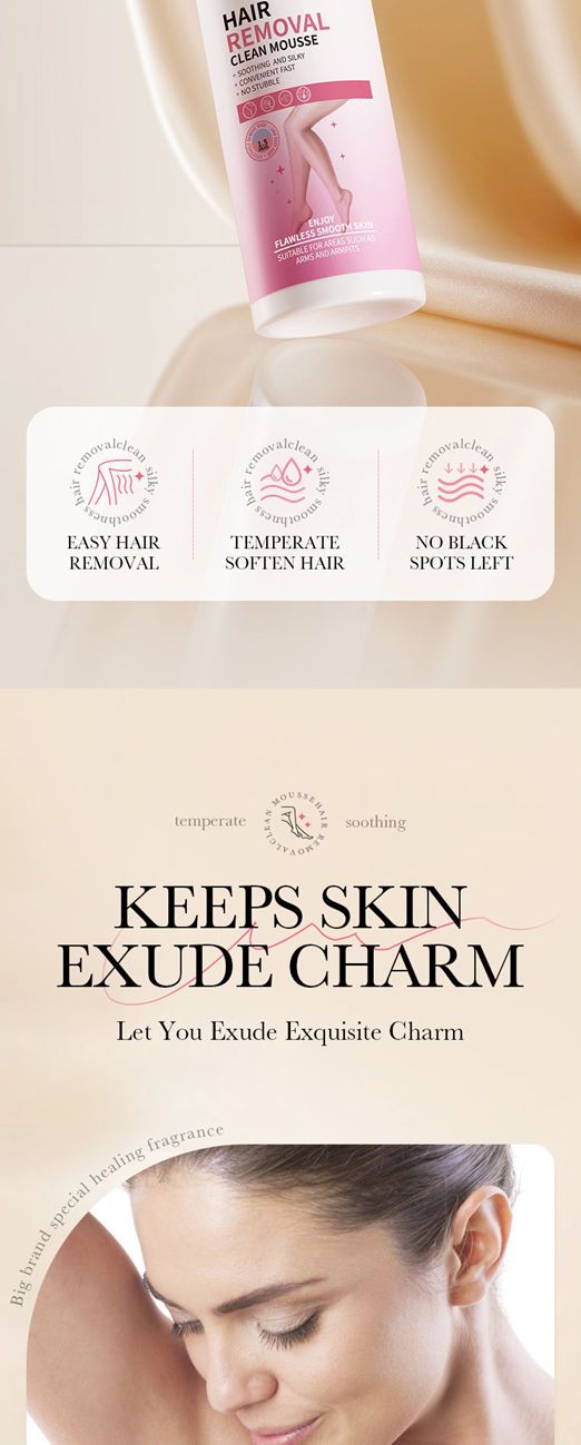 SADOER Soft and silky hair removal mousse Gentle and non-irritating underarm hair removal cream Hair Removal Clean Mousse