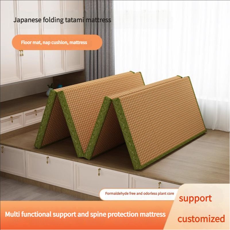 Floor Mattress: Foldable Coconut Fiber Sleeping Mat for Living Room, Bedroom, and Guest Room - Lightweight, Breathable & Provides Back Support.