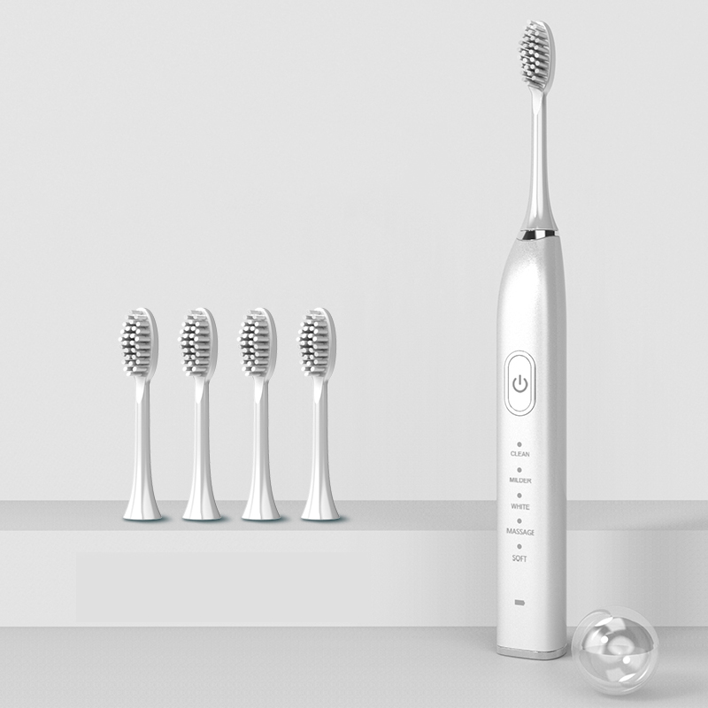 Electric Toothbrush Cleaning - Rechargeable Waterproof Toothbrush with Timer, 5 Modes, Lasting 180 Days Whitening Toothbrush for Adults