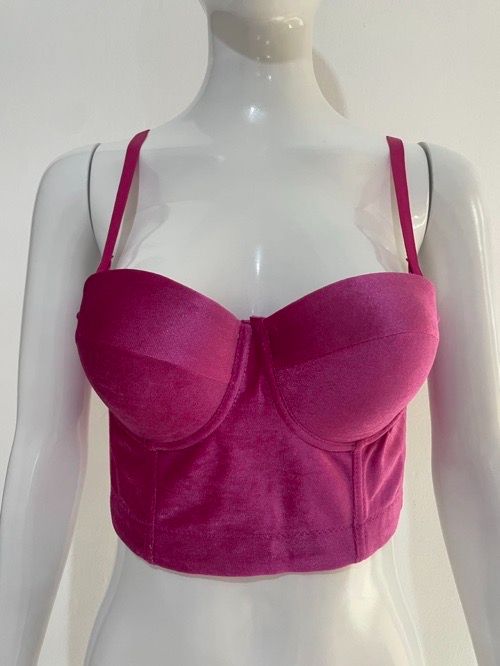 Wear a herringbone corset outside the suspender with solid color Korean velvet underwired shapewear vest short and versatile bandeau underwear women