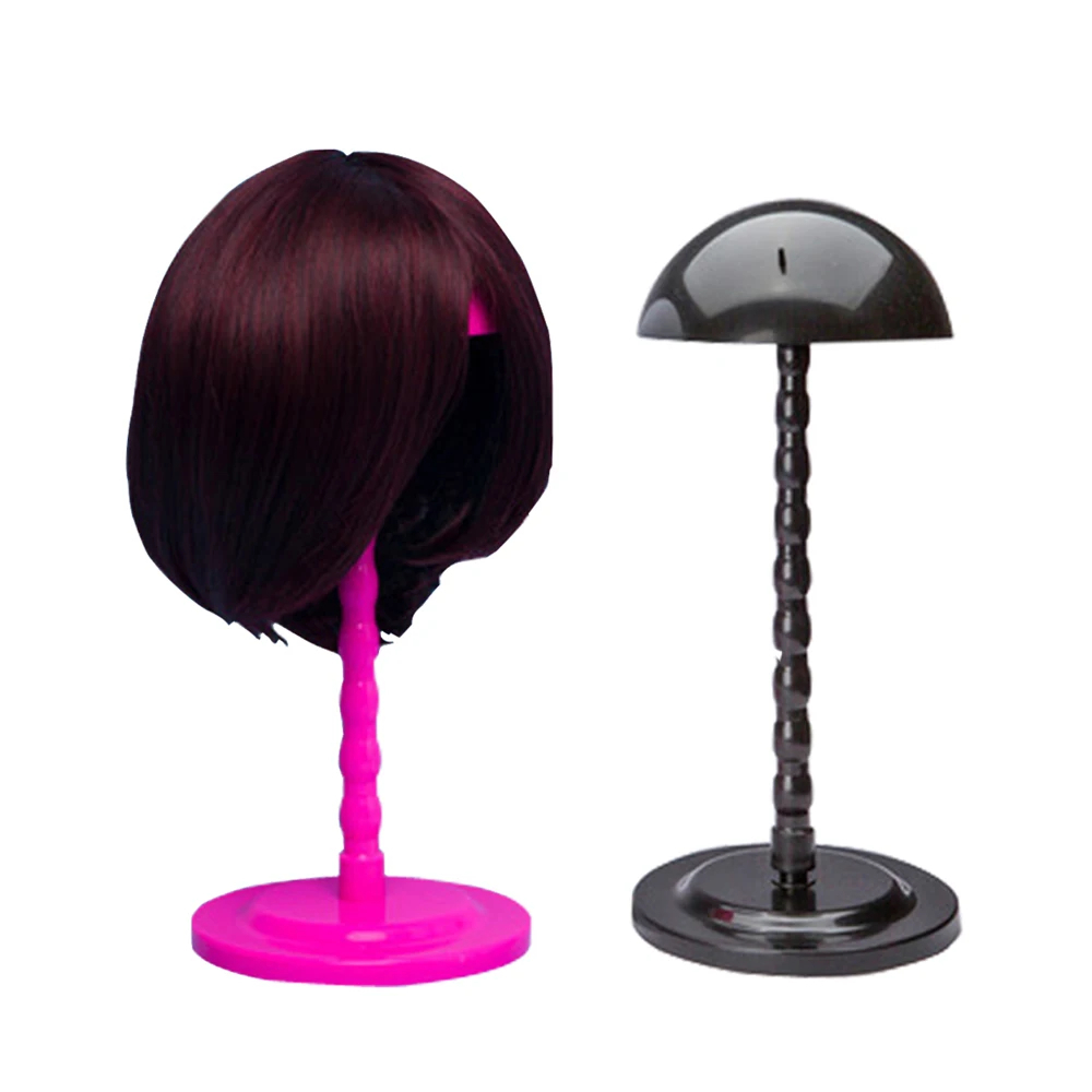 Wig Stand Mushroom Top Plastic Folding Stable Durable Hair Portable Head Hat Cap Display Holder Tools For Styling Wigs Toupee