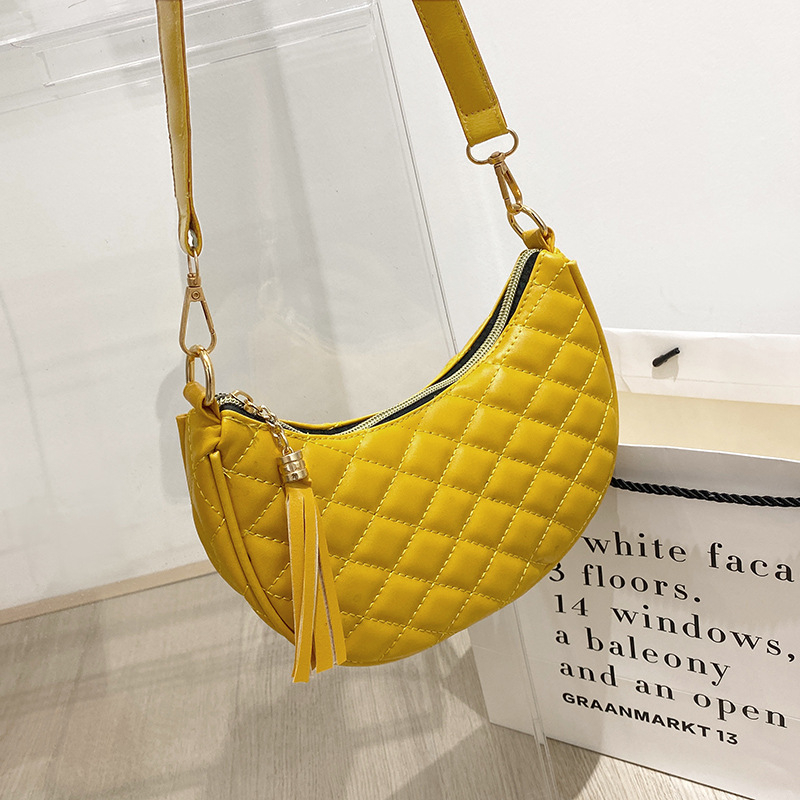 #1632 women's diamond plaid handbag solid color shell shoulder bag PU leather wallet