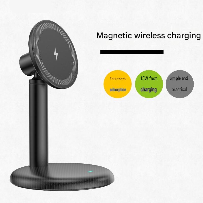 New 15W Magnetic Wireless Charging Stand, Portable Fast Wireless Charger Holder, Magnetic Phone Charger Compatible with Apple iPhone Series