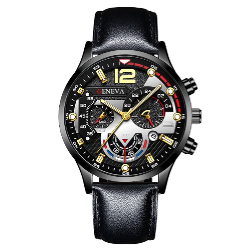 Popular men's watches, fashion calendar, six pin belt watch, quartz watch, men's watch, sports luminous watch, wholesale