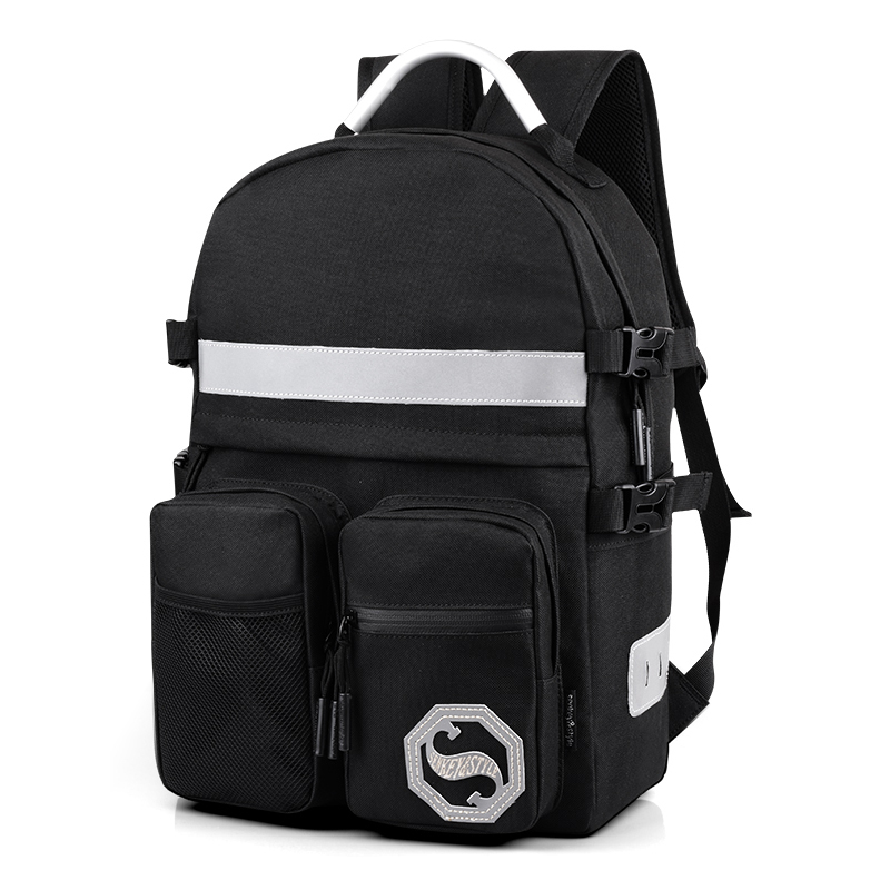 B253 Fashion Anti Theft Backpack Men Women Oxford USB Charging Chest Bag Reflection Design Teenager Single Shoulder Bag