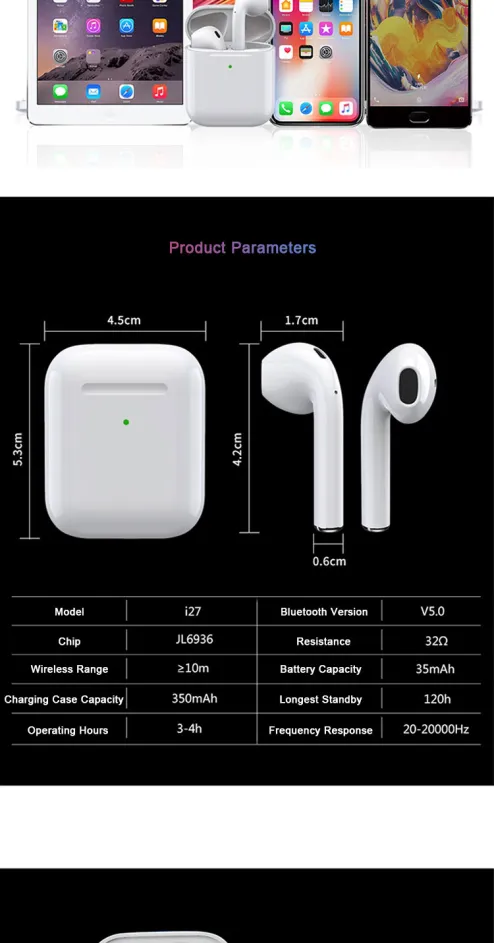 I27 tws online airpods