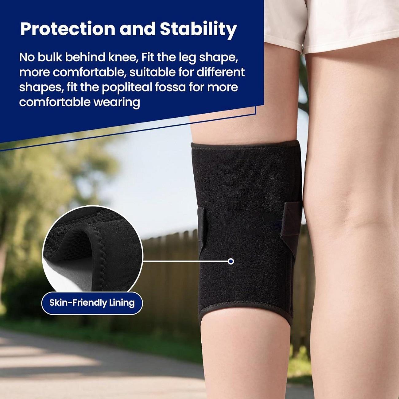 Adjustable Knee Brace with Patella Support, Breathable Knee Compression Sleeve for Men & Women, Sports Knee Protector for Running, Gym, Injury Recovery, Fits S-2XL
