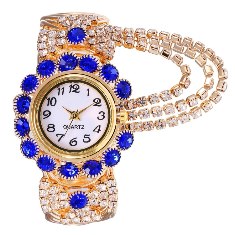 Wrist watch female jewelry Fashion trend lady watch Diamond insert number quartz Bracelet watch CRRSHOP women fashion trend present