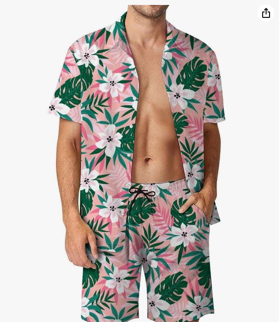 Jack & Jones Palm Tree Clothing set - Tropical Shirts and Shorts Outfit