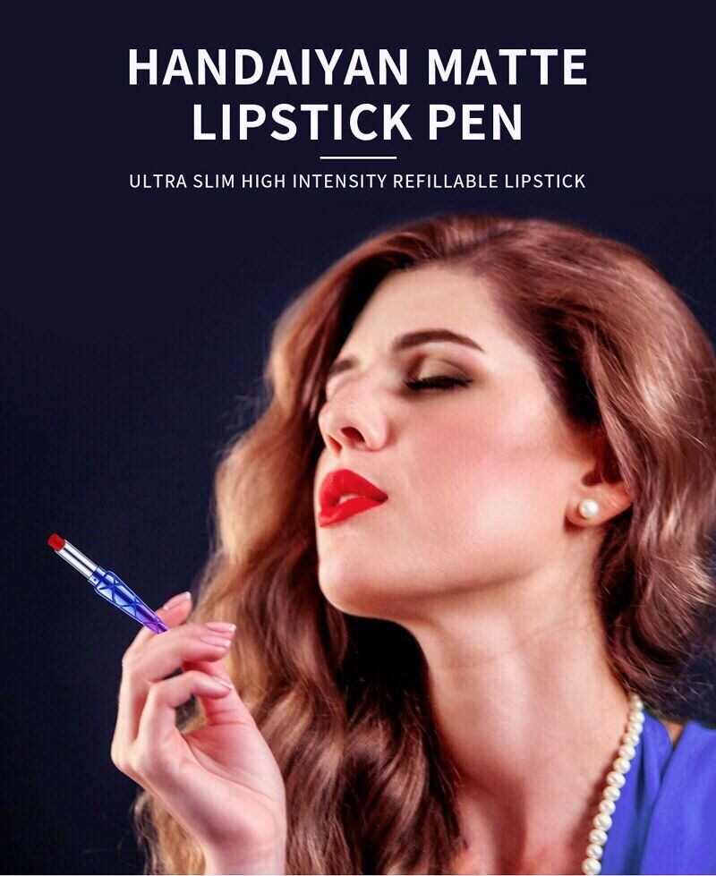 H1032 HANDAIYAN Cigarette Tube Lipstick Pen Mermaid Lipstick Lipstick Natural Vitamin E Matte Lipstick Long Lasting Color