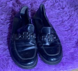 Black Leather Shoes for Women