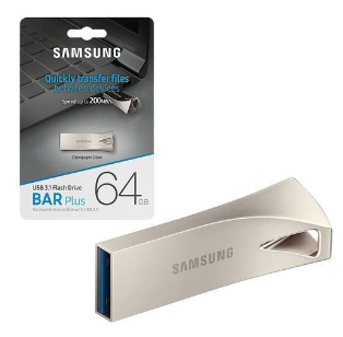 Samsung USB 3.1 BAR Plus Pendrive - 64GB/32GB/16GB/4GB Silver