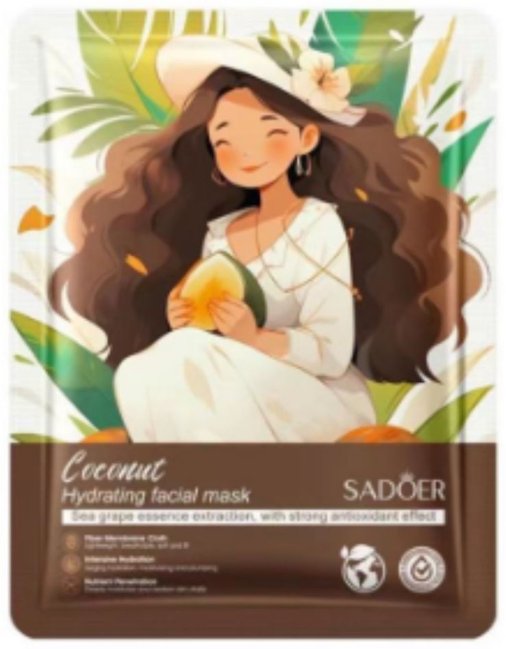 SADOER Fruits & Flowers, Rose, Aloe Vera, Blueberry ,Strawberry ,Honey, Peach ,Avocado ,Coconut, Moisturizing Nourishing Whitening Beauty Moisturizing Skin Care Mask