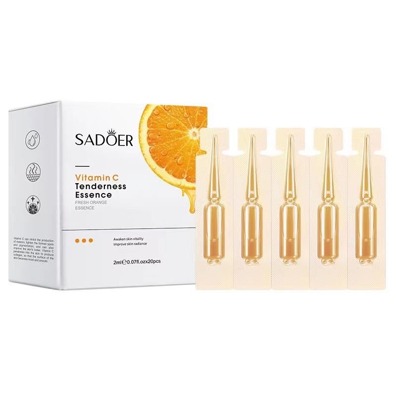 SADOER Organic Orange Extract Essence Whitening Serum Vitamin C Skin Rejuvenating Revitalizer Facial Serum
