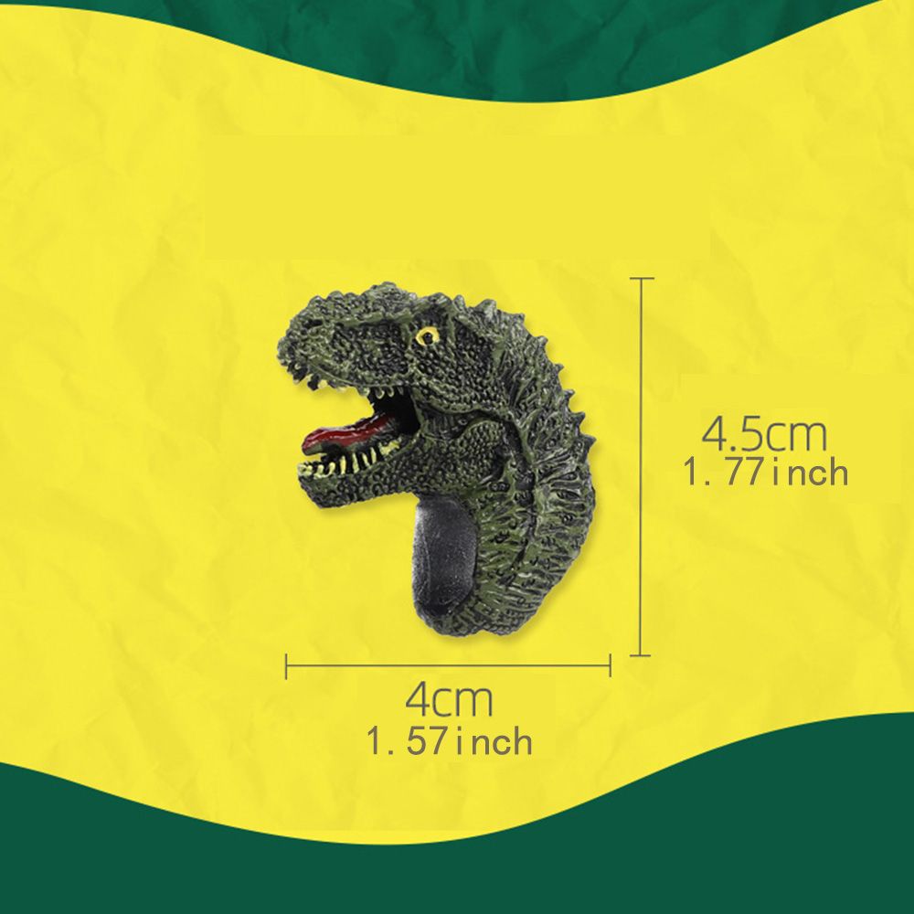 Six children's dinosaur rings science education toys simulated dinosaur wildlife birds cognitive hand-painted model toys