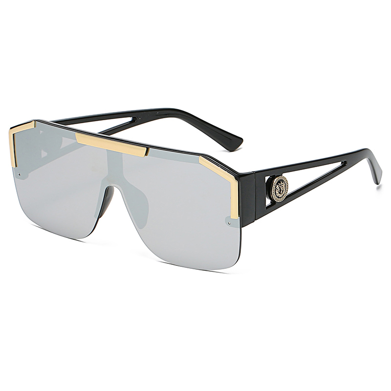 New integrated lens Lion King conjoined Sunglasses Sports Goggles hollow out Sunglasses

