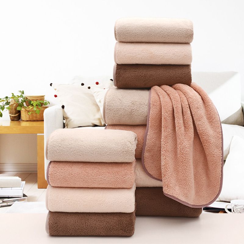 0072 Coral Velvet Bath Towel Soft Absorbent Household Bath Towel
