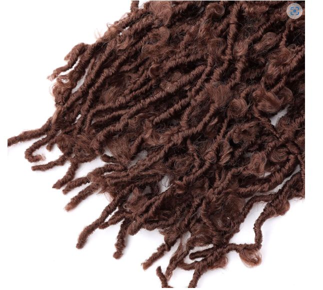 Obaasima Strands Butterfly Faux Locs Crochet Braids Hair- Pre Looped Soft Braiding Hair Faux Locs Pack- Soft Locs Crochet Hair (T350#)