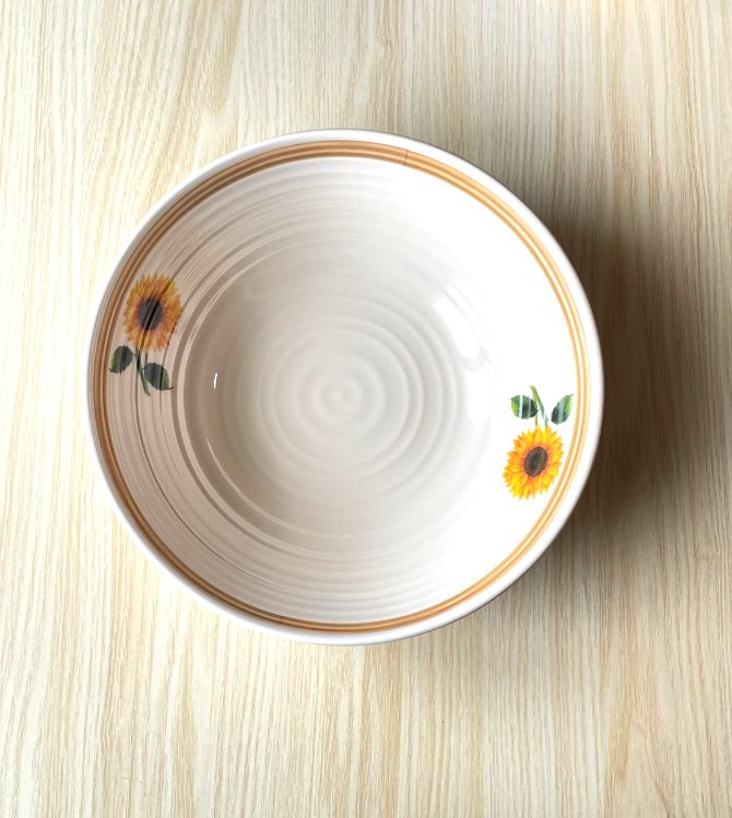 GR 12" high-quality melamine kitchen sunflower design large tableware bowl