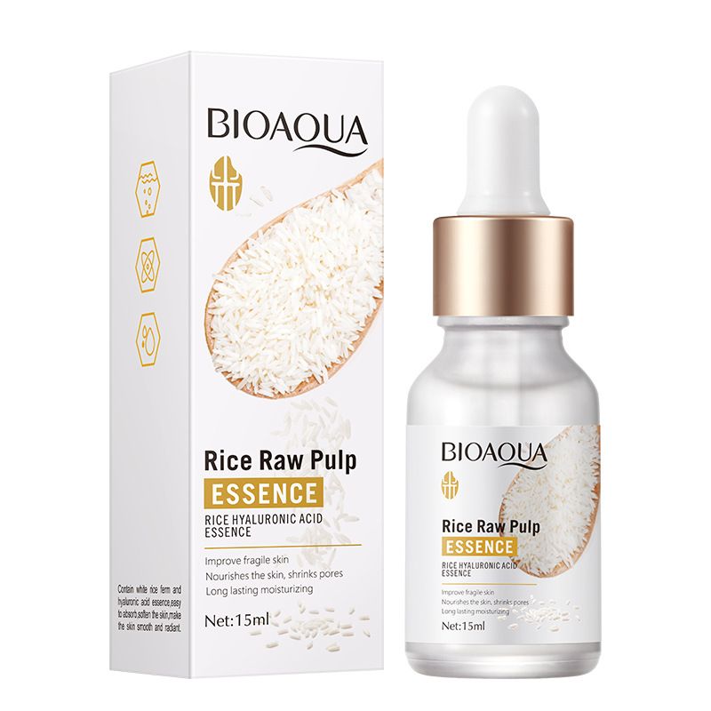 BIOAQUA Rice Hyaluronic Acid Essence Hydrates, brightens skin tone, improves roughness
