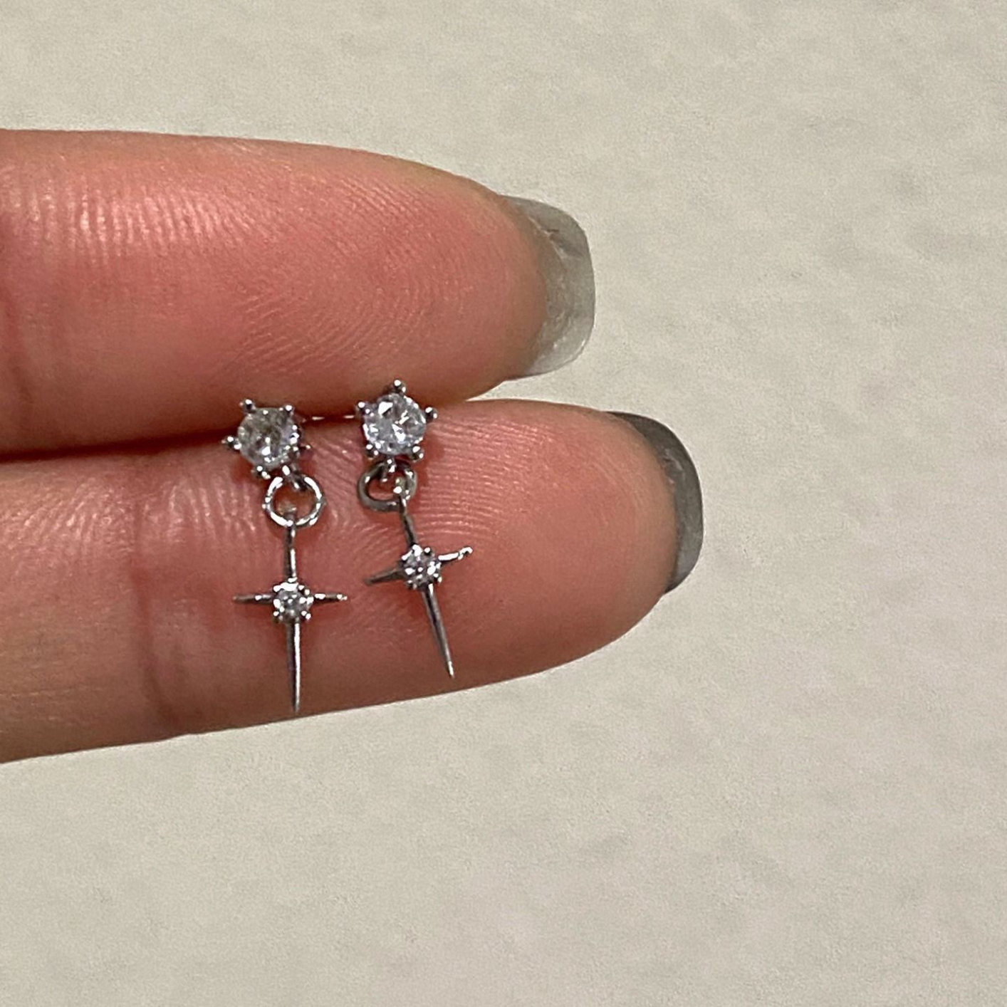 A39 Women's Rhinestone Fine Needle Cross Stud Earrings Jewelry Gift