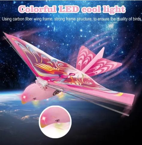 New DIY Outdoor Hand Throwing Glider Electric Aircraft Rechargeable Wings Waving Simulation Flying Bird Models Toys For Kid