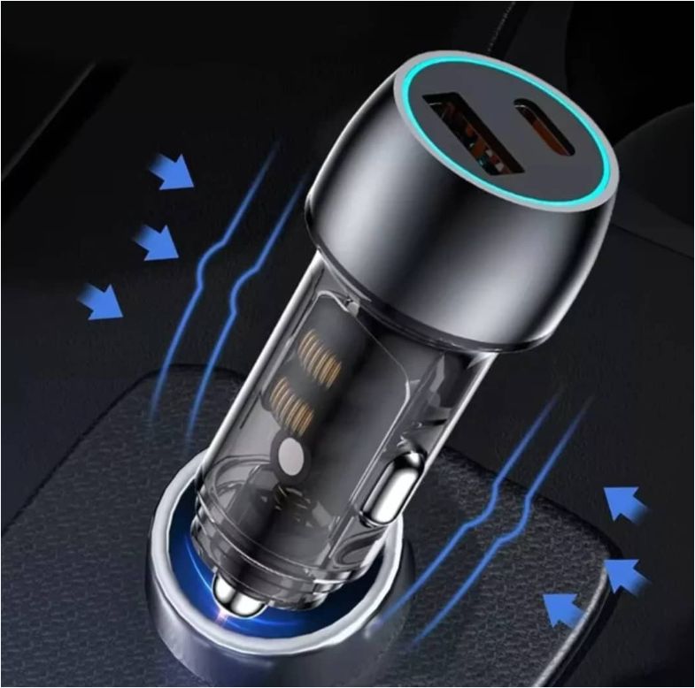 Fast Charging 38W Type-C and Android Dual Car Charger