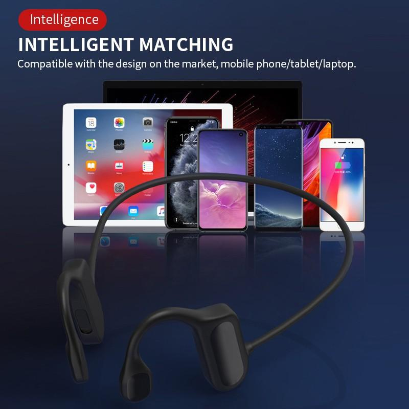 BL09 Bone Conduction Hook Earphone Wireless Bluetooth Headset Ear Stereo HIFI Sports Headphones With Microphone