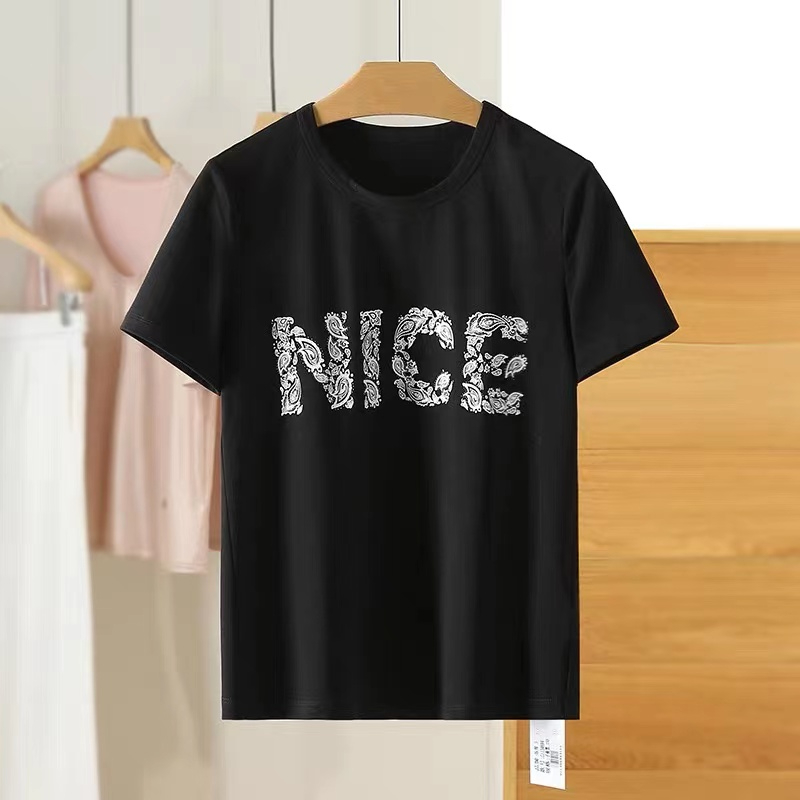 DX0110# Women Slogan Graphic Tee T-Shirt