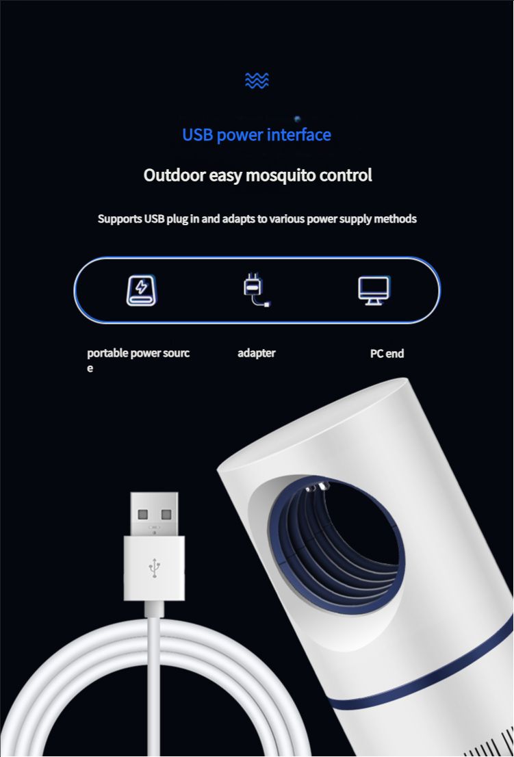 Photocatalyst Small Sky Eye Mosquito Repellent USB Pregnant Blue Light LED Inhalation Mosquito Repellent